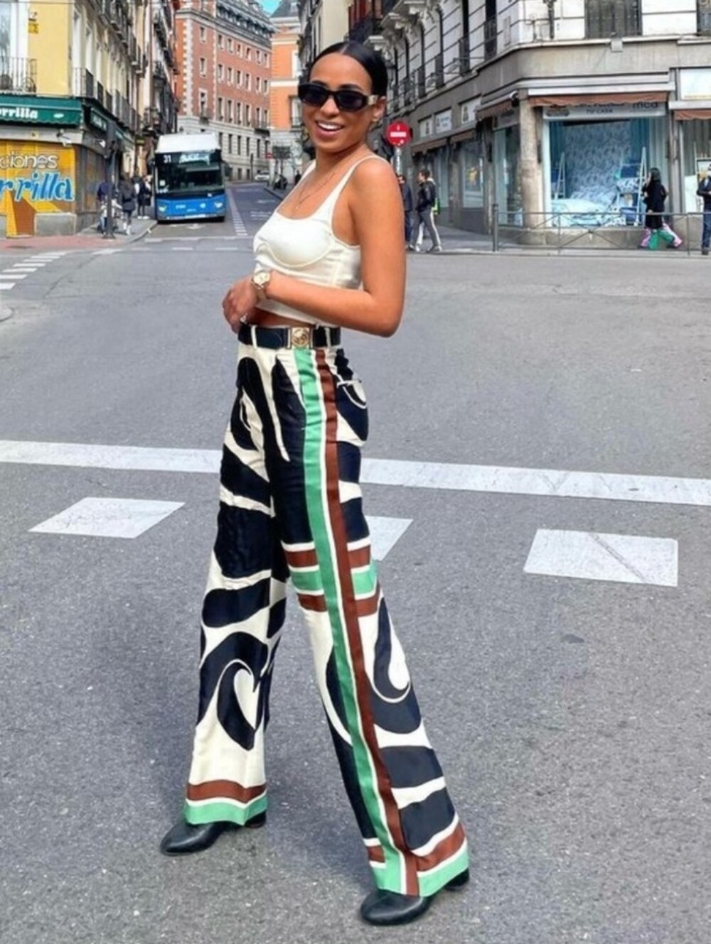 Zara Printed Palazzo Trousers. Rare. New.
